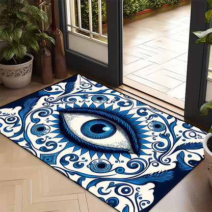 1pc Eye Socket Pattern Doormat, Non-Slip Polyester 100% Indoor/Outdoor Rug, Machine Washable, Decorative Entryway Mat, Home Decor, Bedroom Accessory, Unique Photo Prop, Rectangle Throw Rug, Ideal Gift