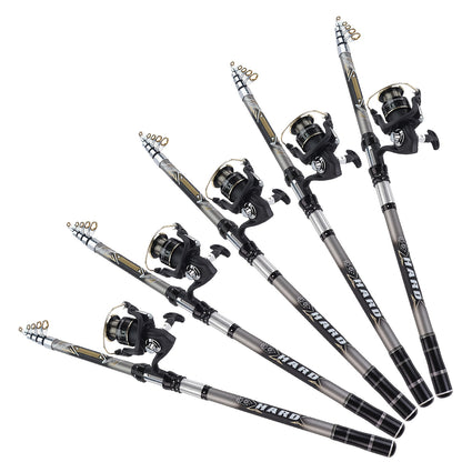 MINGWO's new rock fishing rod telescopic long throw rod throwing rod combination set, straight handle rod spinning wheel two-piece set, lure fishing wheel rotating reel, fishing line wheel bait reel, universal seawater corros