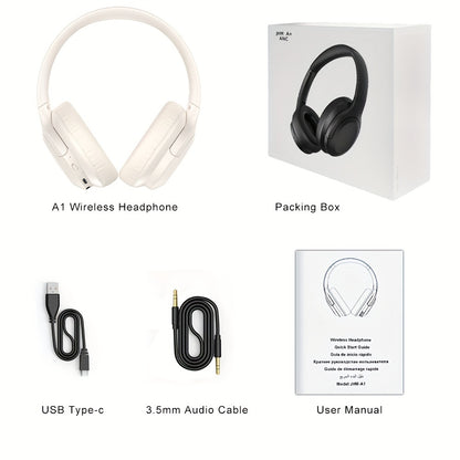 LIFEBEE Active Noise Cancelling Over-Ear Headphones - Wireless ANC Earbuds with Touch Control, Condenser Mic, Lightweight Plastic Semi-Open-Back Design, Sports & Exercise Compatible, Rechargeable Lithium Polymer Battery, Volu