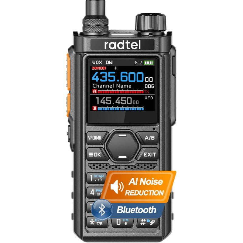 RT 910B 5W Multi Band Ham Radio Handheld Walkie Talkie 6 Meter Amateur Radio with 960 Channels AM FM Two Way Radio Type C Charging Spectrum Scan Bluetooth Version