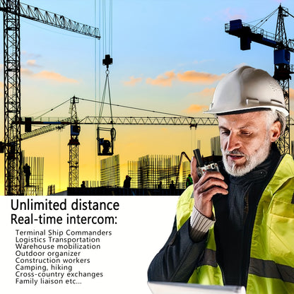 1/2pcs Global Walkie-talkie Two-way Radio Portable Radio Remote Walkie-talkie, 5000 Miles Of Communication Freedom, Rechargeable PTT Cellular One-click Wireless, Suitable For Outdoor, Group And Remote Coordination Fast Wirele