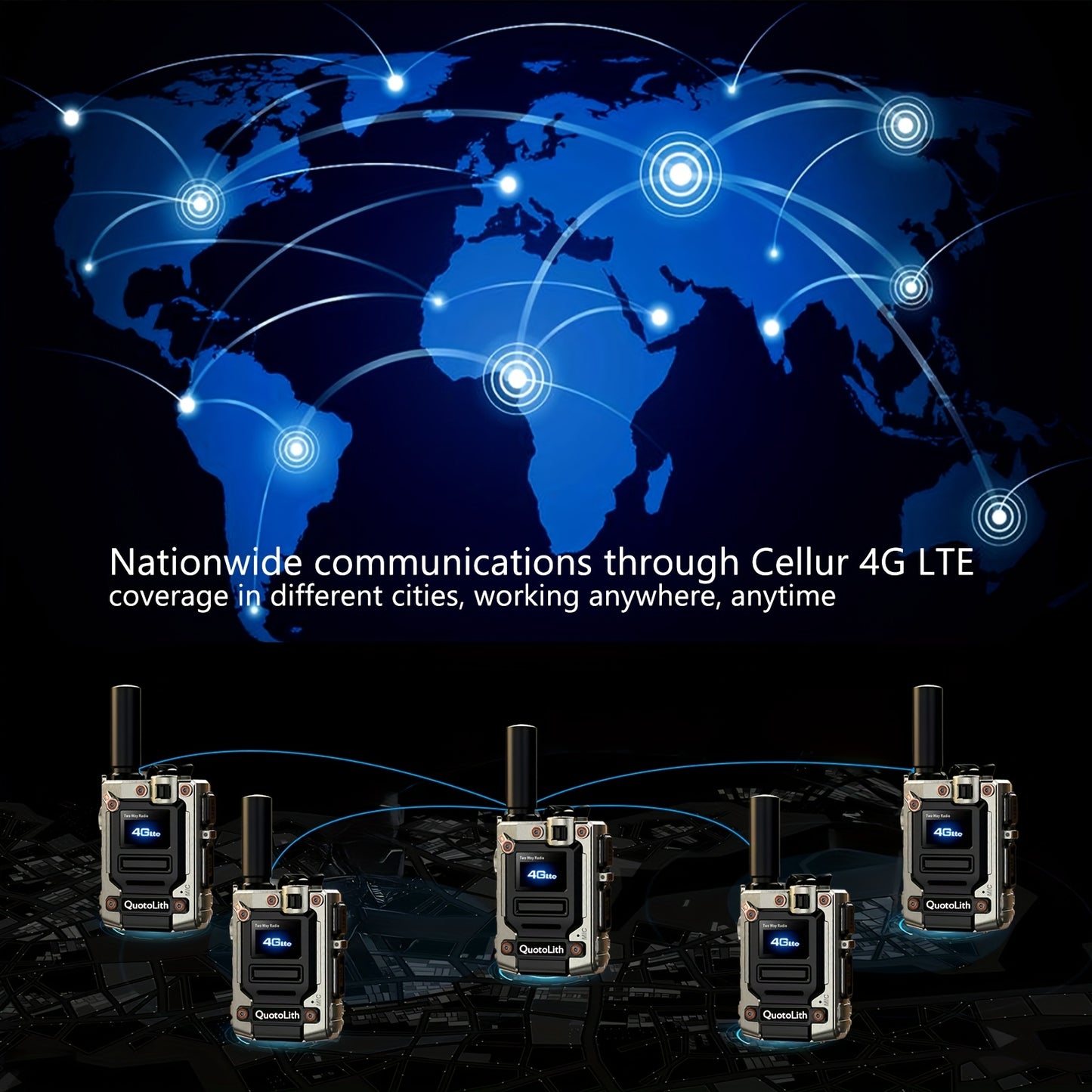 1/2pcs Global Walkie-talkie Two-way Radio Portable Radio Remote Walkie-talkie, 5000 Miles Of Communication Freedom, Rechargeable PTT Cellular One-click Wireless, Suitable For Outdoor, Group And Remote Coordination Fast Wirele