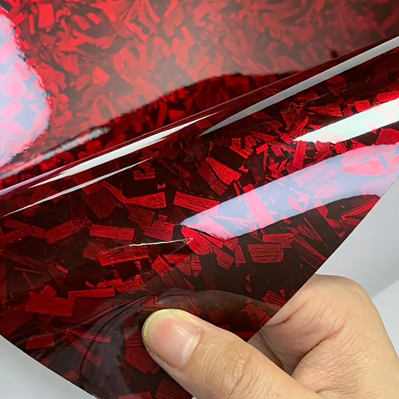 1pc  Fit High Gloss Carbon Fiber Vinyl Wrap Film, Adhesive PVC  And Motorcycle Body Styling Decal for Interior And Exterior Customization