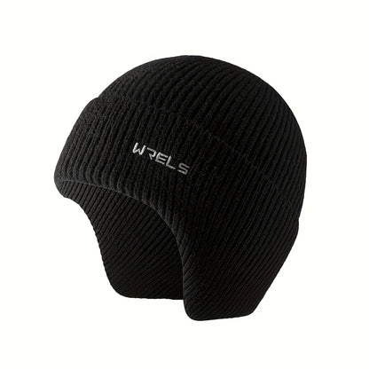 1pc WRELS Winter Warm Earmuff Hat Cap with Detachable Ear Flaps - Stretch Fit, Snug Ear Coverage for Skiing, Hiking, Camping & Outdoor Sports - Ideal Christmas Gift, Ear Covering Wind Resistant Hat, Winter Caps With Ear Flaps