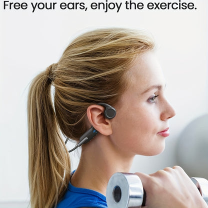 Wireless IPX8 High Quality Open-Ear Bone Conduction Wireless Headphones with 32GB Memory, Suitable for Running, Swimming, Diving, and Outdoor Sports, Comfortable to Wear Without Hearing Damage