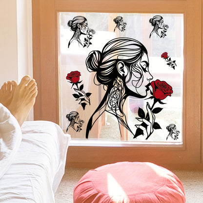 2pcs beauty line wall stickers, suitable for background wall decoration in living rooms, bedrooms, cabinets, bathrooms, and home decor