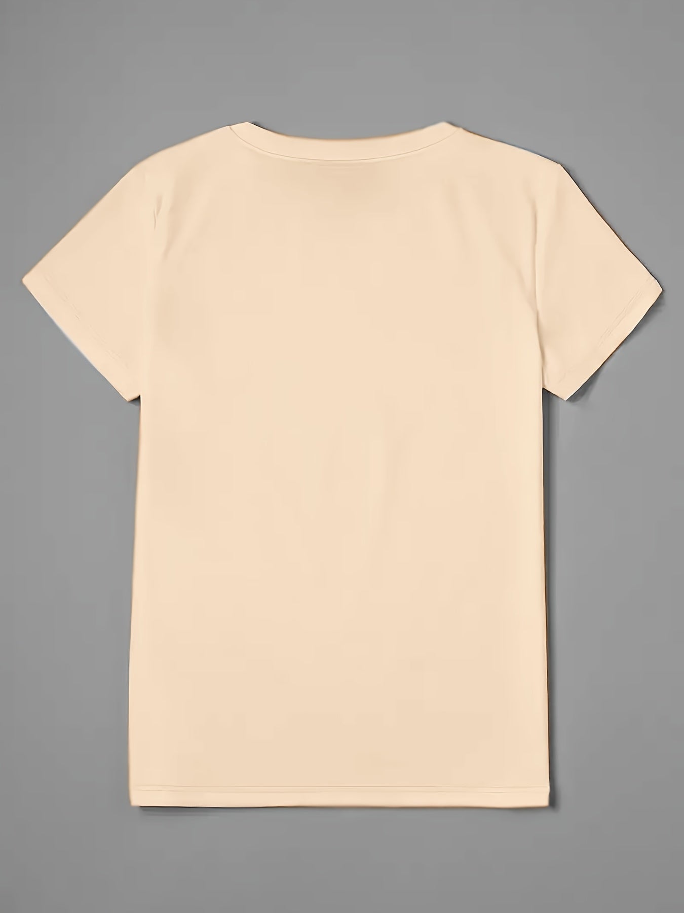 Women's Casual Short Sleeve T-Shirt with Rhinestone-Embellished Heart Print - Round Neck Relaxed Fit, Medium Stretch Fabric, Machine Washable, All-Season Versatile Top for Casual Attire & Vacations (S-XXL, Multi-Color Options