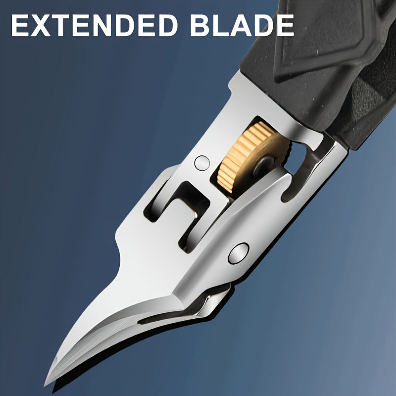 Ultra sharp nail clippers, stainless steel internal nail clippers, inclined curved blade toe nail clippers, suitable for thick and hard nails and internal toenails, angled nail clippers, suitable for the elderly, men, and wom