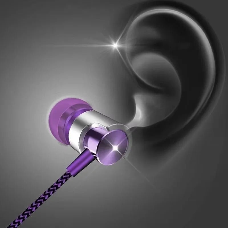 3.5mm Wired In-Ear Headphones with Ergonomic Design, HiFi Stereo Sound & Volume Control - Comfort Fit Semi-Open Earphones with Capacitive Microphone for Gaming, Sports, Mobile Phones, Wired Earphones, Tanglefree Cable, Sports
