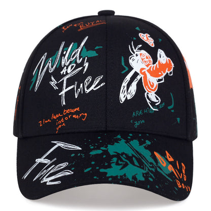 Two-piece "one hat and one decorative necklace" combination, new youth hip-hop baseball cap, exquisite embroidery adjustable lightweight and breathable travel, travel, size, and holiday gifts best choicesuitable for men and w
