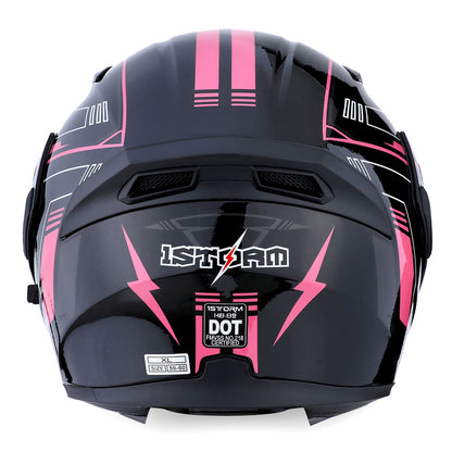 MOTORCYCLE MODULAR FULL FACE HELMET FLIP UP DUAL VISOR HELMET