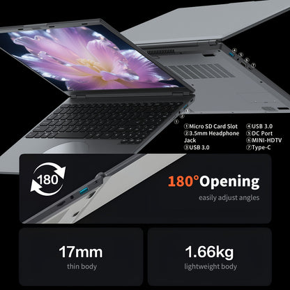 16" Touchscreen Business Laptop | Intel Core i3, 3.0 to 3.6 GHz, 16GB/32GB RAM, 480GB/960GB SSD, RGB Color Backlit Keyboard, Face Recognition, 5000 mAh Battery, American-style Plug