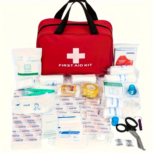 110/184pcs First Aid Kit for Car, Multi-Purpose Emergency Medical Supplies Portable Medical Bag, Camping Multi-Functional First Aid Bag Outdoor Home Emergency Bag Outdoor Hiking Camping Accessories