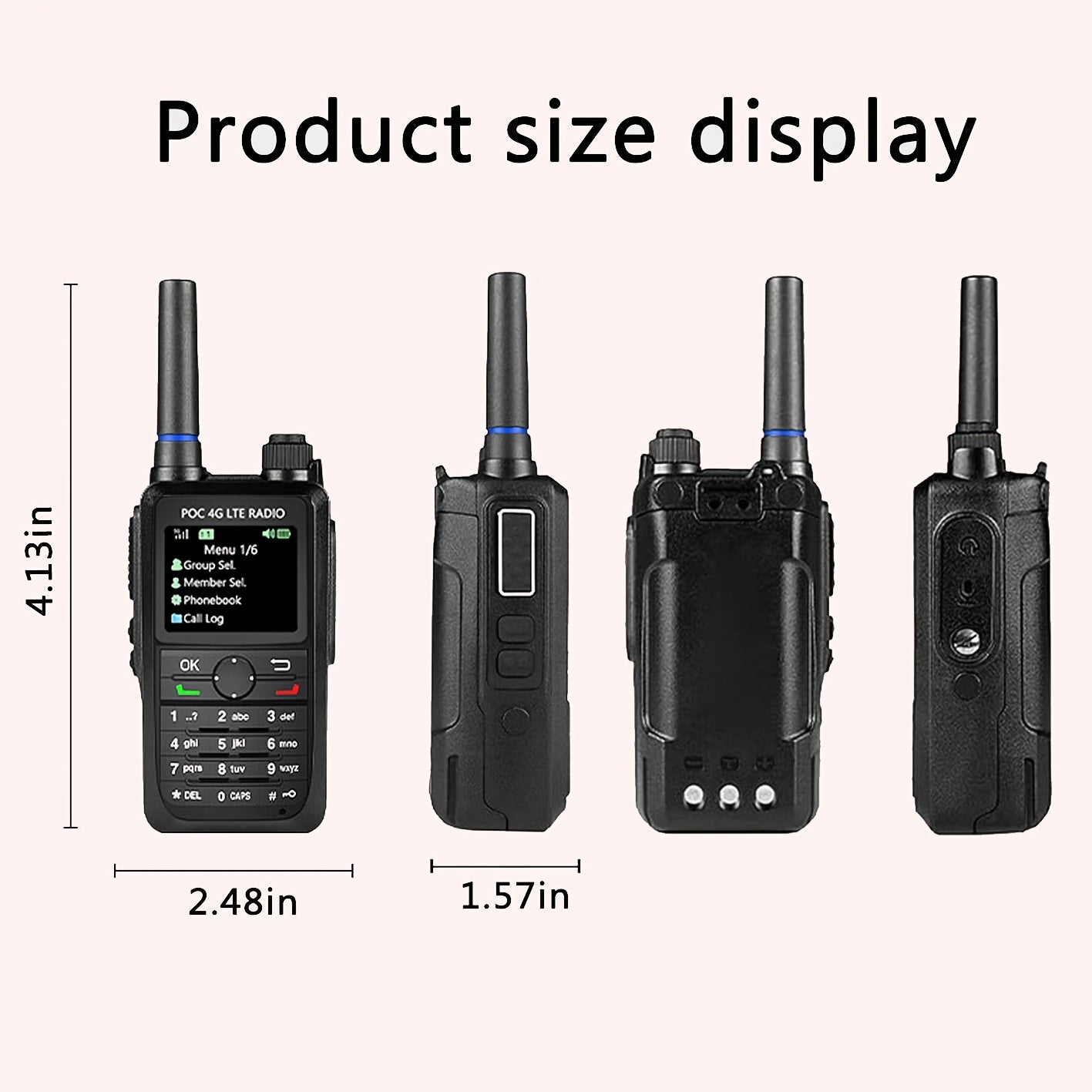 2pcs Global Walkie-Talkie Unlimited Range 4G PTT Two-Way Radio Long Range Portable Radio for Home And Work Teams (with SIM Card), Emergency Contact Device, Workplace Coordination Radio, Portable Two-Way Radio, Long Range Ptt