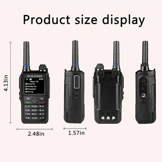 2pcs Global Walkie-Talkie Unlimited Range 4G PTT Two-Way Radio Long Range Portable Radio for Home And Work Teams (with SIM Card), Emergency Contact Device, Workplace Coordination Radio, Portable Two-Way Radio, Long Range Ptt