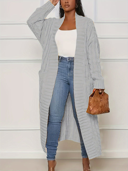 [Cardigan Sweater] Plus Size - Plus Size Cardigan Sweater A23A062