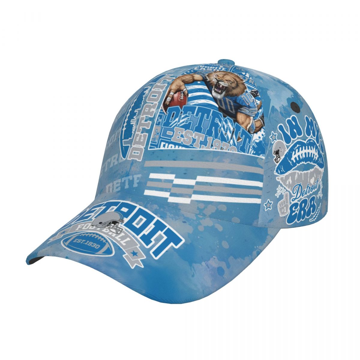 Detroit Football City Baseball Cap Adjustable In My Detroit Era Snapback Hat Cap Game Day for Women Men Fans Gift
