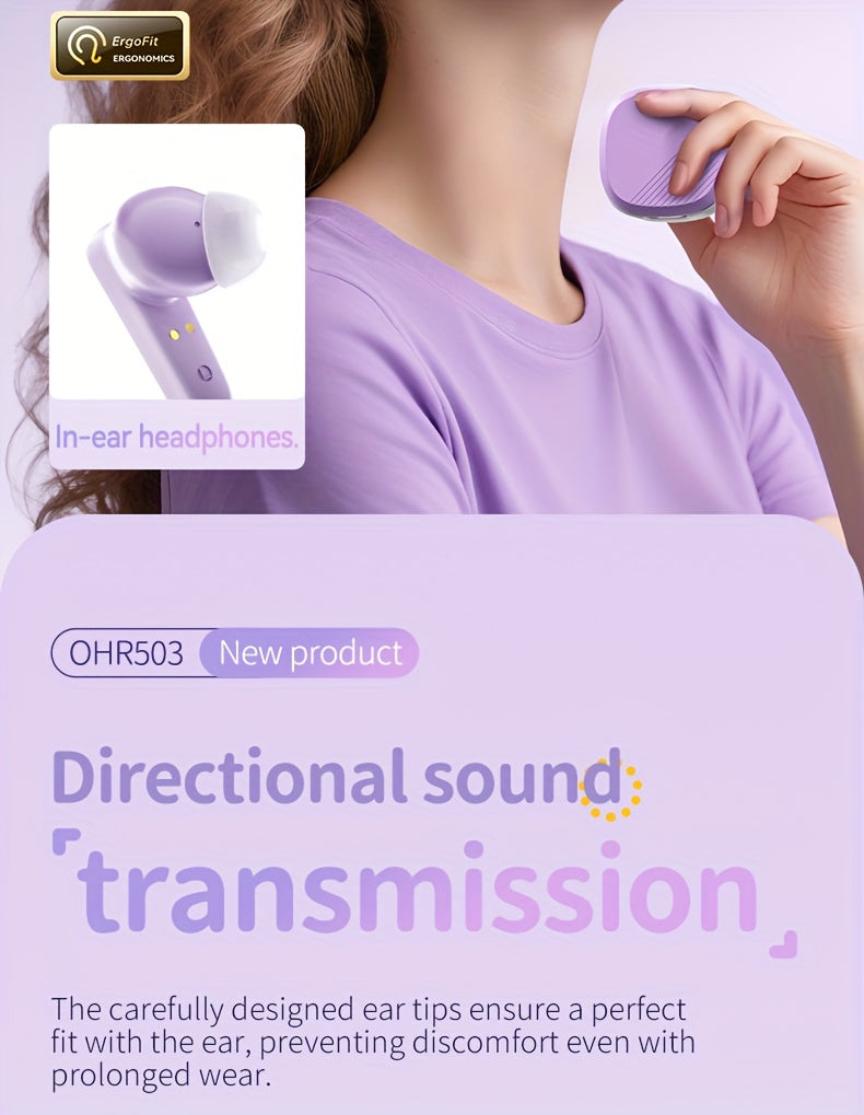 [ACER Official Authentic Product] TWS Wireless Earbuds Deep Bass Stereo Sound Cute Macaron Colors Extra-Long Battery Life In-Ear Design for Sports/Running Low-Latency Gaming Mode Hi-Fi Audio Lightweight Touch Control Stylish