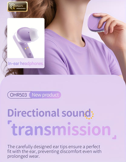 [ACER Official Authentic Product] TWS Wireless Earbuds Deep Bass Stereo Sound Cute Macaron Colors Extra-Long Battery Life In-Ear Design for Sports/Running Low-Latency Gaming Mode Hi-Fi Audio Lightweight Touch Control Stylish