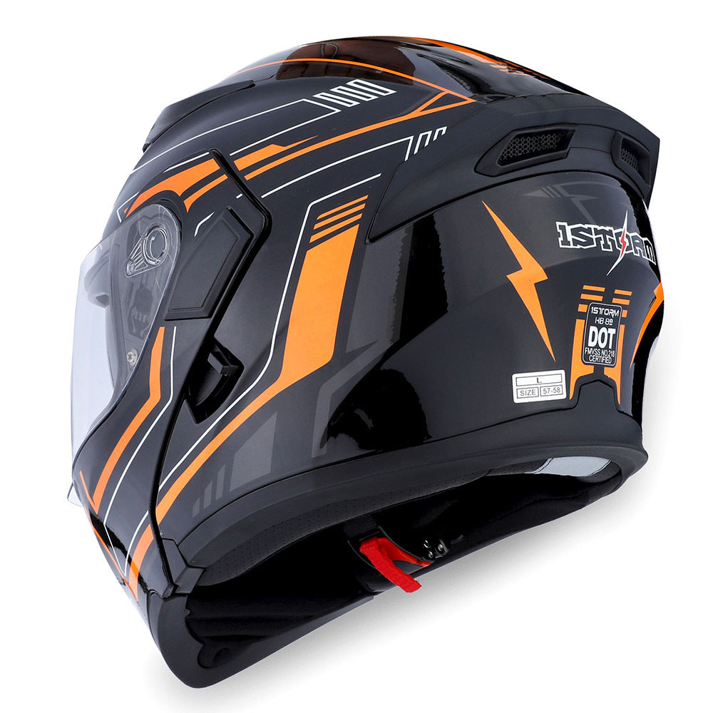 MOTORCYCLE MODULAR FULL FACE HELMET FLIP UP DUAL VISOR HELMET