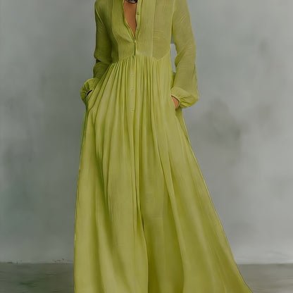 Ruffled Slim Vacation Maxi Dress Spring Summer French Elegant White Long Sleeve Dress
