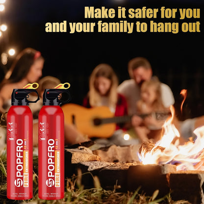 Portable Fire Extinguisher 4-in-1 Multi-Class (A//C/F) - Heavy-Duty Compact Firefighter for Home, Car, Kitchen & Garage - Non-Toxic & Pets, Easy-Clean Agent, Wall-Mountable with CE/EN-1869 (No Water Storage