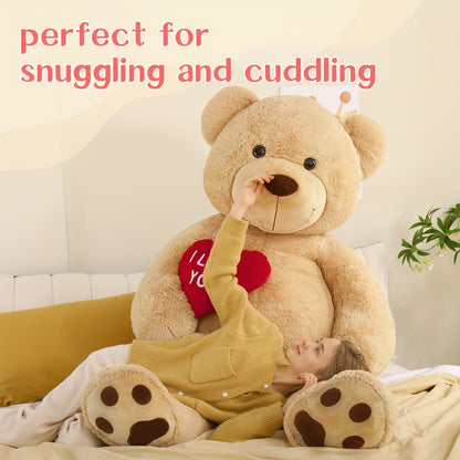 Giant Teddy Bear 6ft Stuffed Animals - "I Love You"Red Heart Jumbo Human Size Teddy Bear for Girlfriend, Boyfriend, Wife, Lover-Birthday, Anniversary, Valentines, Or Long Distance