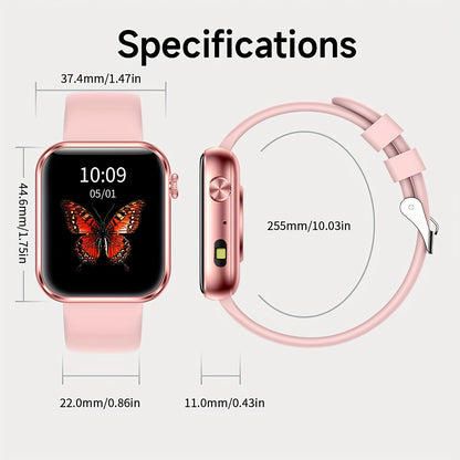 COIUSOR New Fashionable Sports Smartwatch, 1.85-inch HD Screen, Built-in LED Flashlight, Supports Wireless Calling, Real-Time Reminders for Calls, SMS and E-mails, Multi-Language System Support, Compatible with iOS and Androi