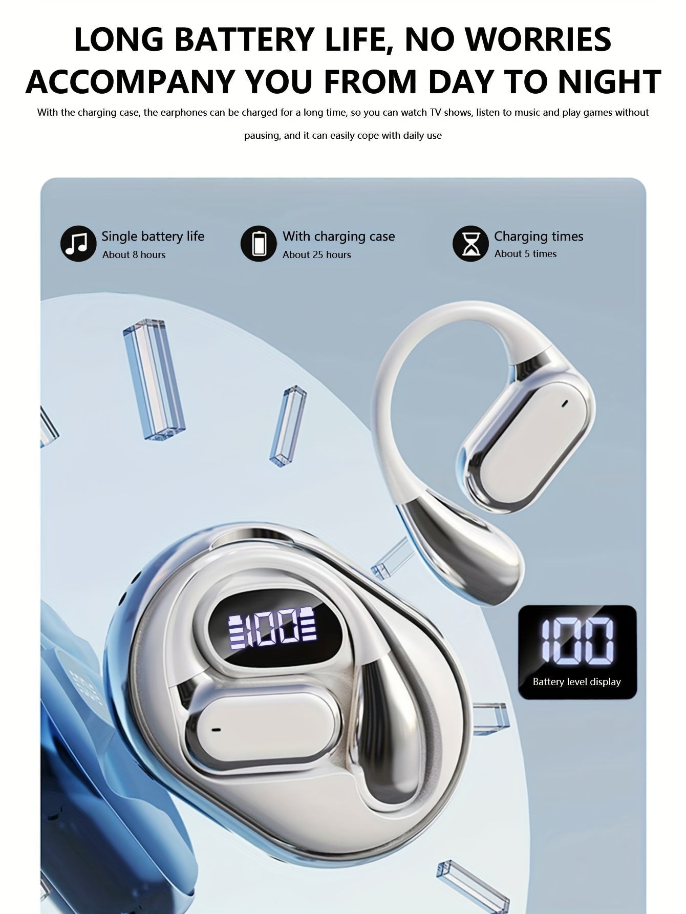 2025 NEW style [Real-Time Translator on-ear Earbuds] Real-Time 2-Way Language Translator none-in-ear Earbuds | 144 Languages, Portable Translation Headset with APP for Music & Calling, for iOS for Android,for Christmas gift