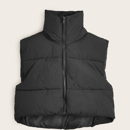 Women'S Sleeveless Vest - Vibrant Pink Slim-Fit Alternative Coat with Drawstring Hood, Zipper Front & Pockets for Fall/Winter Casual Wear, Casual Winter Wear | High Neckline Vest | Zippered Jacket