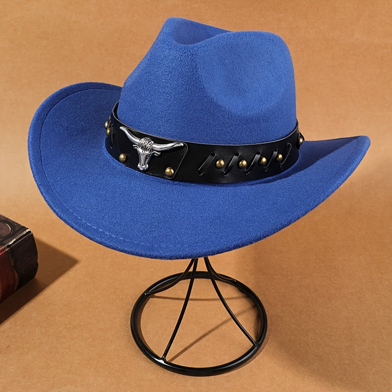 Vintage-Style Western Cowboy Hats - Set of 6 - with Wide Brims - Suitable for Farm Riding And Parties