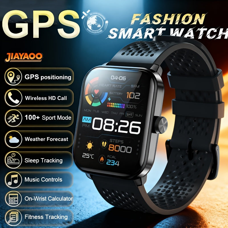 GPS Smart Watch for Men & Women - Outdoor Sports Watch with Wireless HD Calling, Sleep Monitor, Music Control, Fitness Tracker, Compatible with iPhone & Android, Usb Rechargeable, Ideal Christmas Gift For Boyfriend