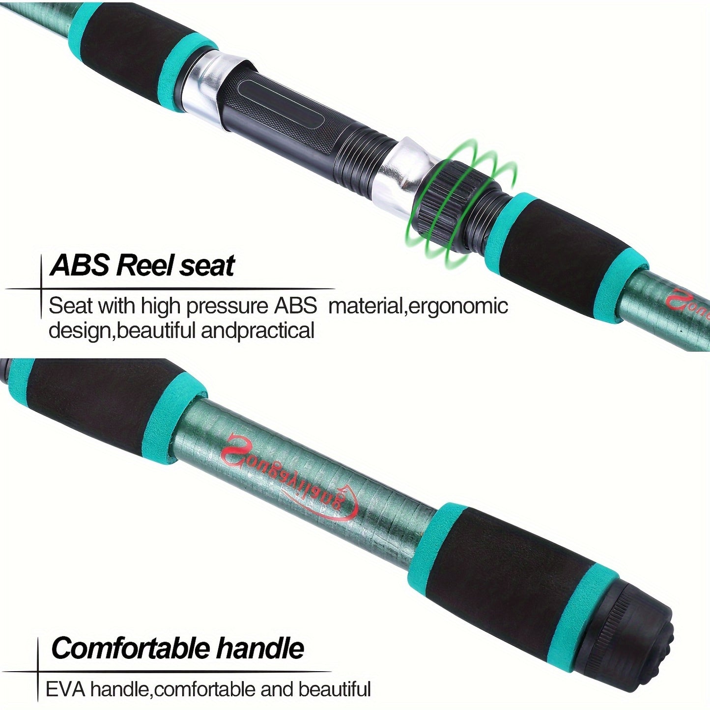 Sougayilang Fishing Rod Combo Set, 1.8m Telescopic Sea Fishing Pole With Reel, Line, Lures & Accessories For Beginners