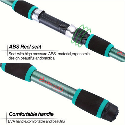 Sougayilang Fishing Rod Combo Set, 1.8m Telescopic Sea Fishing Pole With Reel, Line, Lures & Accessories For Beginners