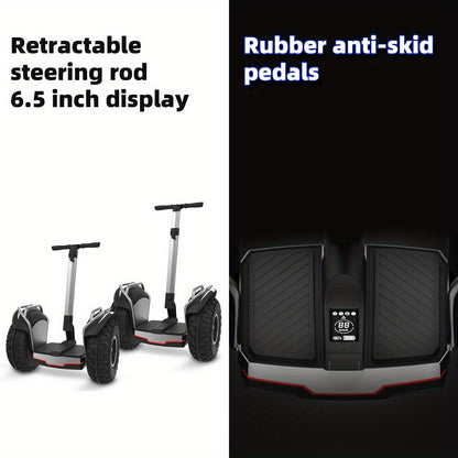 X60 Plus 12.5 Mph Off-Road Smart Self-Balancing Electric Scooter | 19 Inch All Terrain Tires, Up to 50 Miles Range, Powerful Motor, Intelligent Lighting