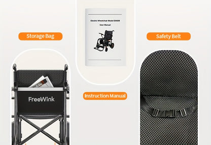 Foldable 28lbs Ultra-Light Carbon Fiber Electric Wheelchair No Setup Dual Lithium Battery 28 Miles Extended Range All-Terrain Flight Approved