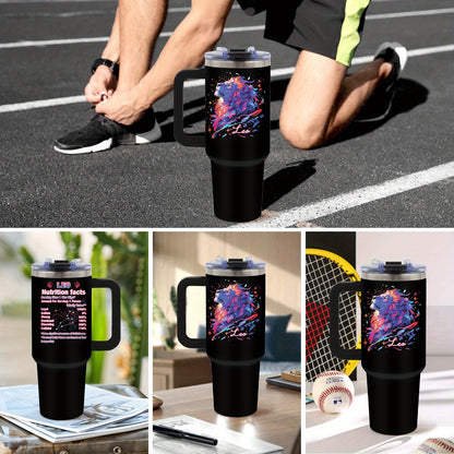 1pc 1pcs 1pc 1pcs (singular/plural Acceptable) 40oz Leo Zodiac Stainless Steel Water Bottle with Straw & Handle - Thermal Bottle, Leakproof for 24H Hot/Cold, Lion Design & Zodiac Sign Gift Suitable for Birthdays, Christmas, O