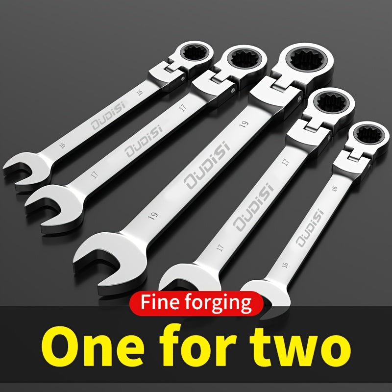 6-14pcs Professional Adjustable Ratchet Wrench Set With Storage Bag -6-24mm Durable CR-V Telescopic Head Socket Wrench Set, Suitable For Automobile, Home And Bicycle Maintenance-compact Heavy Machinery Tools.