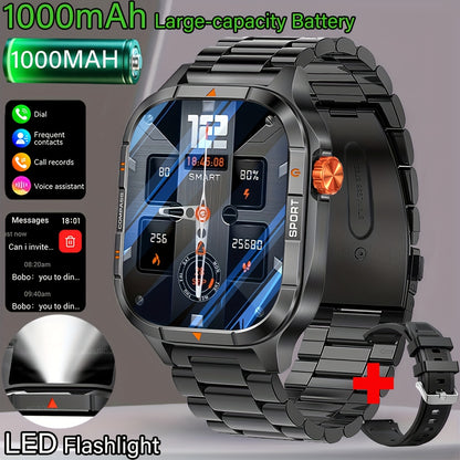 COIUSOR Men's & Women's Heavy-Duty Smart Watch with 1000mAh Battery, IP68 Waterproof, 2.01" HD IPS Display, ic, -like Compass & Wireless 5.3 - Rugged Outdoor Smartwatch for,, -Grade Fitness Tracker