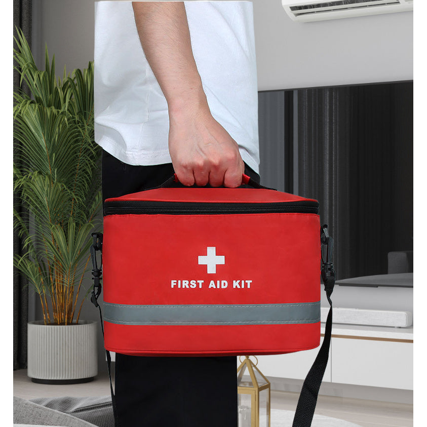 Large Family First Aid Kit - Can hold 300pcs of comprehensive emergency medical supplies, suitable for home, camping, outdoor, car, travel, work, and school survival. (Empty bag)