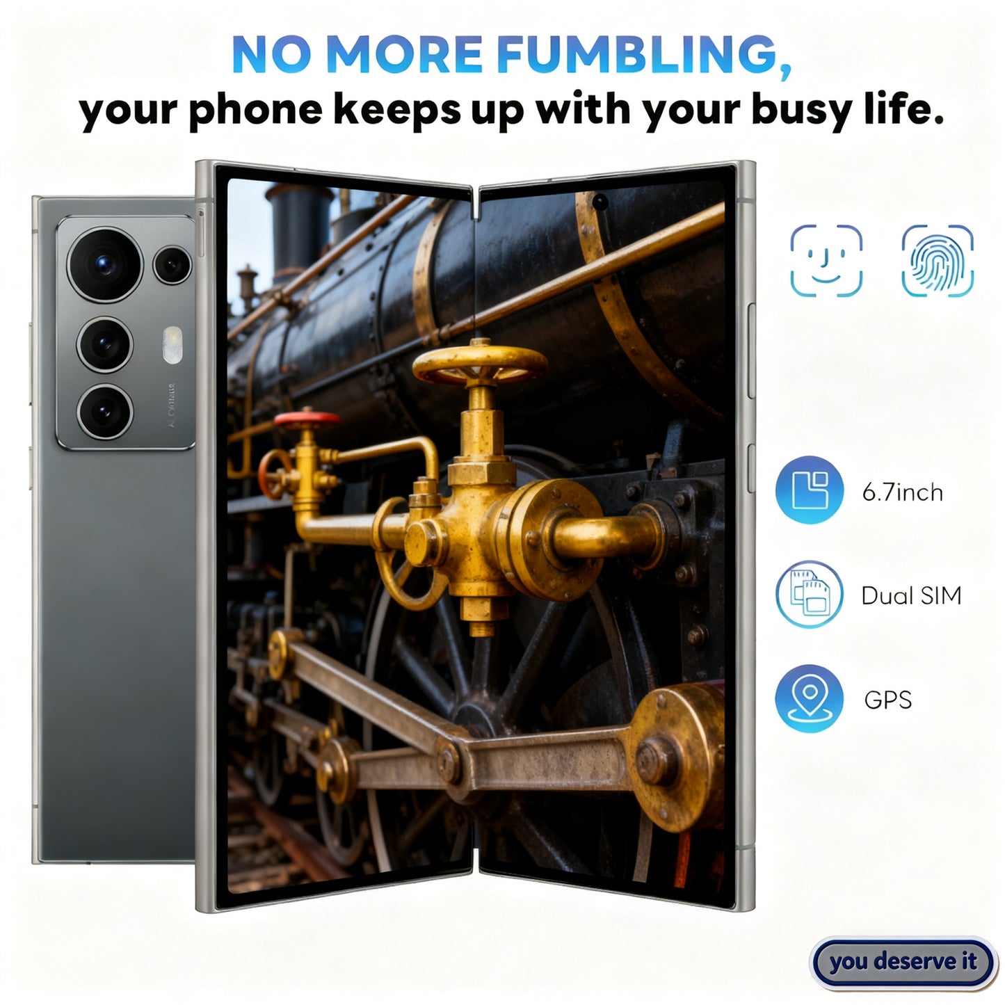 New Android Smartphone, Globally Unlocked 12+256GB, 2K Display, 6.8-inch Large Screen. Available In Four Colors. Comes With Stylus, Data Cable, Earphones, Phone Case, Screen Protector, And SIM Ejector Pin. A Must-have For You