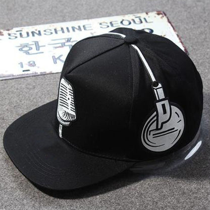 Men' & Women' Headphone & Mic Baseball Cap - Adjustable Snapback with Earphone Mic & Chat - Breathable Mesh Hat for Hiking, Streetwear - Unisex Hip-Hop Accessory (No additional Mic Required)