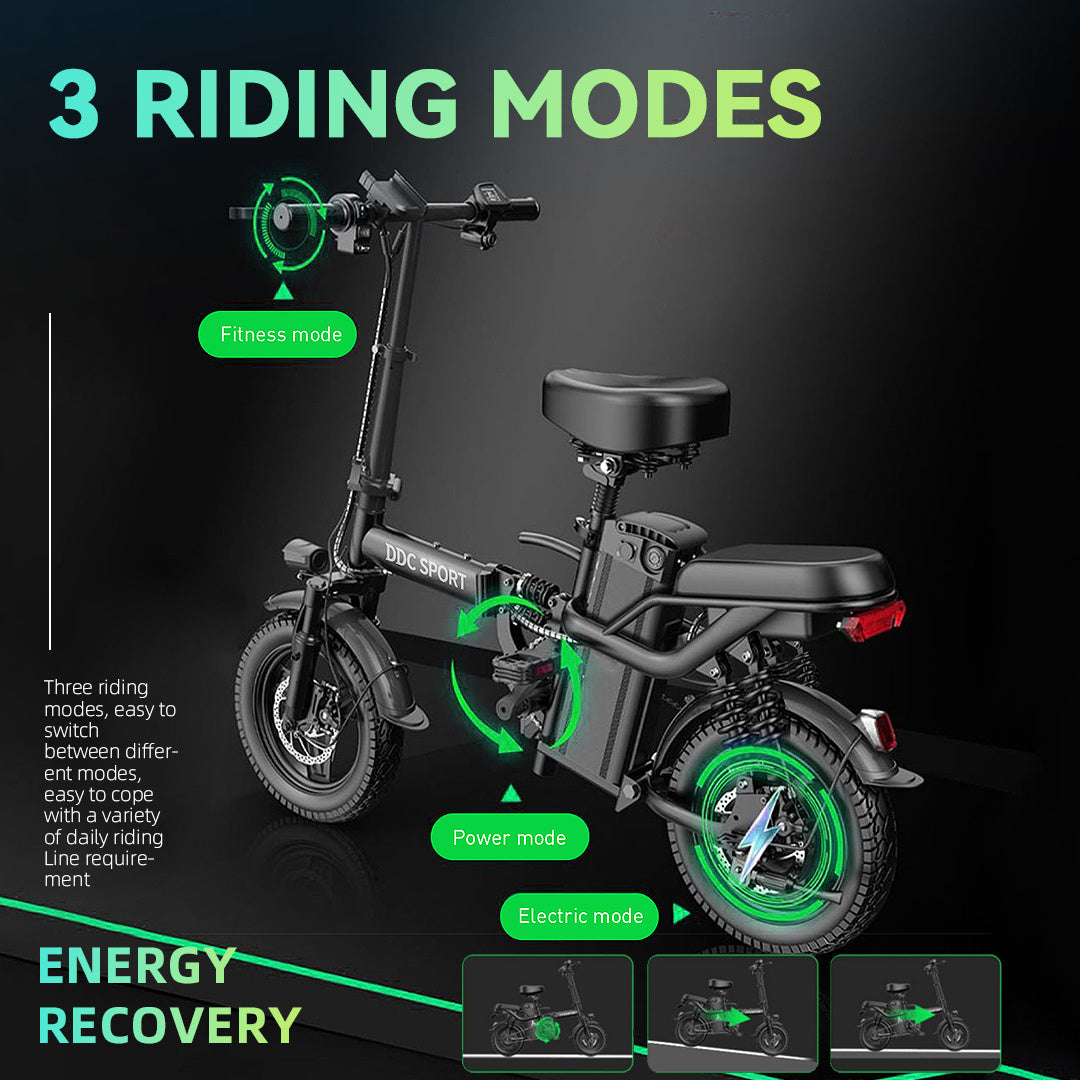 M1 Electric Bike For Adults,35 Miles Range,700W peak motor,20MPH Speed, 48V 20Ah Removable Battery, Dual Disc Brakes, Front And Rear Suspension & Commuter EBike, 14'' all-purpose tire, LCD Mileage Display,, 330lbs Capacity -