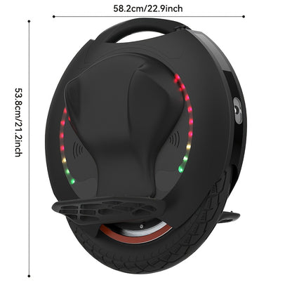 Kingsong 16S Electric Unicycle with 749W Motor 840Wh Battery 19Mph 49.7Miles Max load 264.5 Lbs 16inch Diameter tire, Personal Transport, Longdistance Travel, Modern Unicycle, Sleek Design, Highperformance Motor, Durable Cons