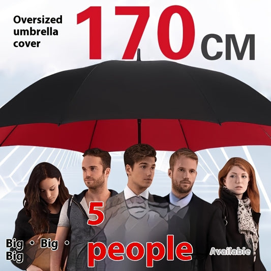 Extra Large 170cm Diameter Umbrella,Double-Layer Sunshade,Fiberglass Frame,Red,Over-Sized for 5 People,or Shine Dual-Use Long Handle Umbrella,Umbrellas for