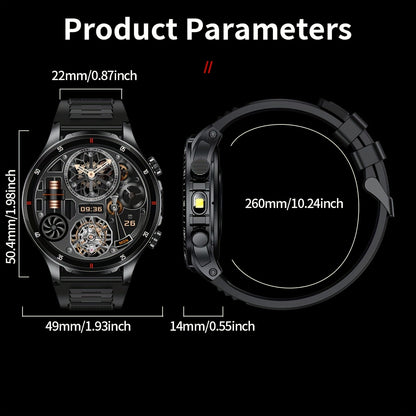 [SUNKTA Smart Watch] SUNKTA Smart Watch for Men Women | 1.53" Full Touch Display, Long Range Flashlight, Wireless Calls, 100+ Activity Modes, Call & Message Alerts, 290mAh Large Battery, Fitness Tracker, Compatible with iPhon