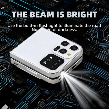 Dual-Sim Flip Phone | Retro Design With 2G Network, 1350Mah Battery, Multifunctional Features Including Entertainment, Tools, File Management, Audio Player, Fm Radio, Camera, Contact Management - Yue Cui I15Pro