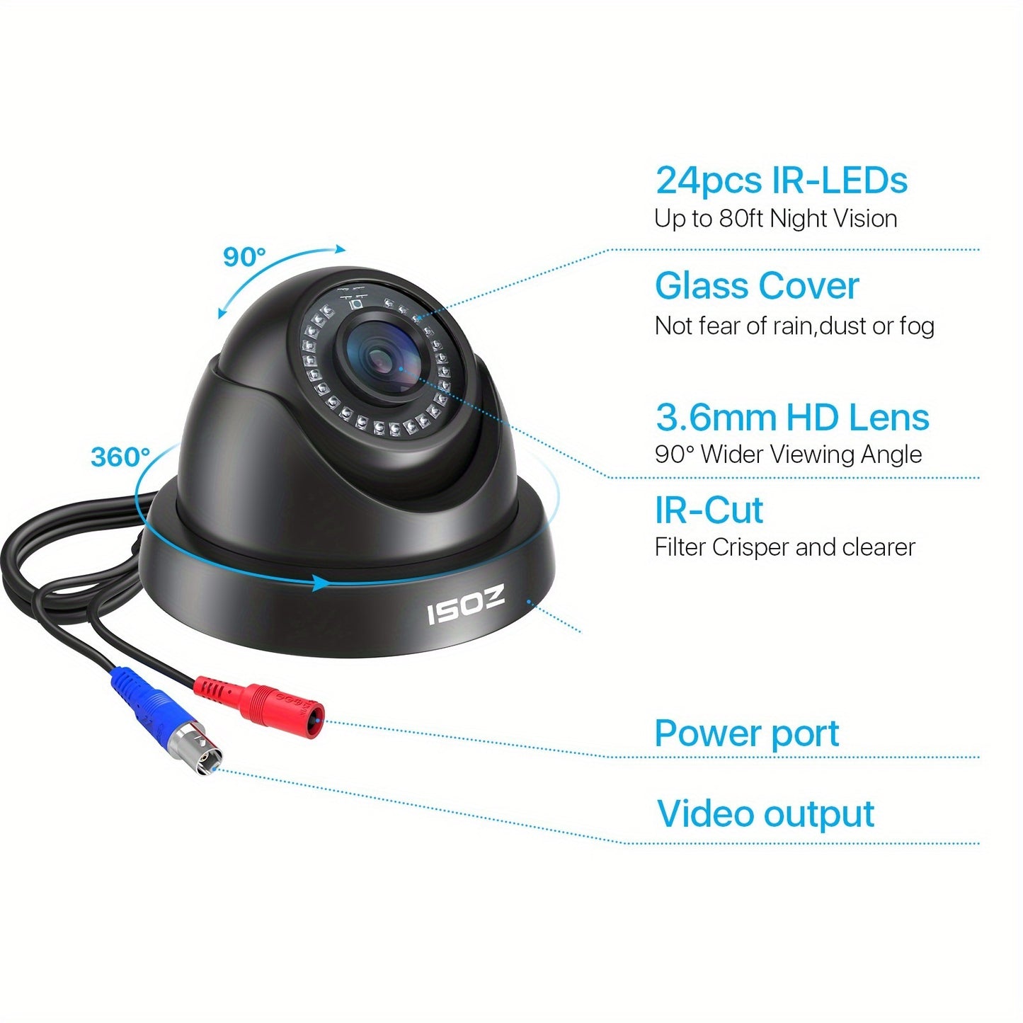 ZOSI 16CH Security Camera System with 12X 1080P FHD CCTV Camera Outdoor Indoor with 80ft Night Vision, AI Human Vehicle Detection, 90°Wide Angle, Property Protection, Monitoring, Compact Design, Highdefinition Video, Shockpr
