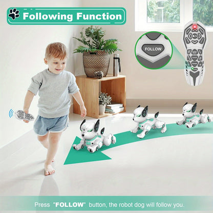 2025New Intelligent Black Technology Robot Dog Cute Companion, Playmate, Future Technology, Christmas And Halloween, Birthday Gift
