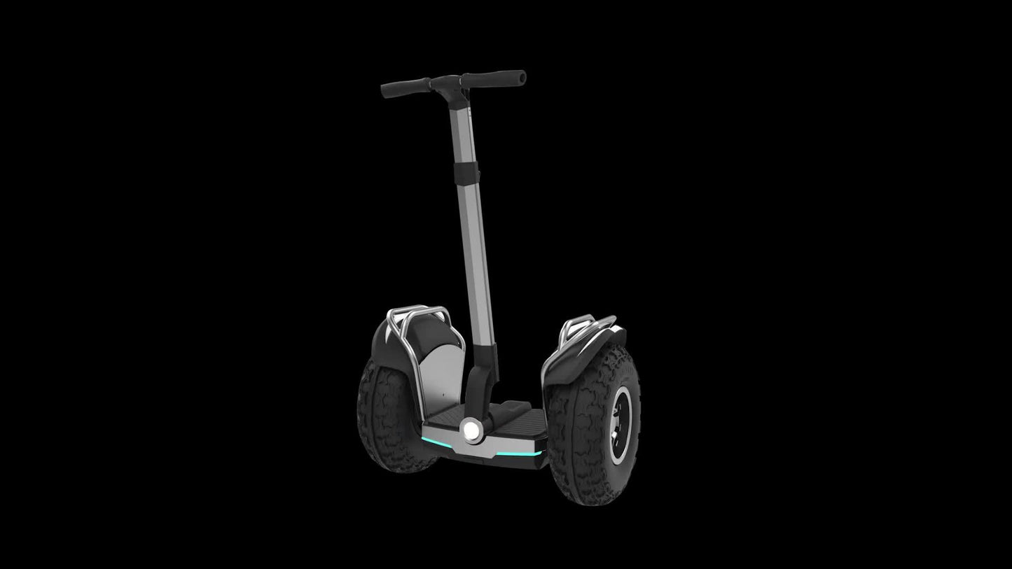 Adult 60V Dual Motor Self Balancing Scooter - 50-Mile Range, 12.5 MPH Golf Cart with, Shockproof Suspension & Display, All-Terrain Rider for Golf Course, Hills & Rough Terrain - Heavy-Duty E-Scooter